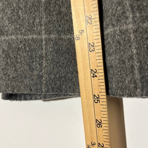 Ann Taylor Plaid Gray Wool Outerwear Casual Coat Jacket Women’s Size Large - Picture 6 of 8